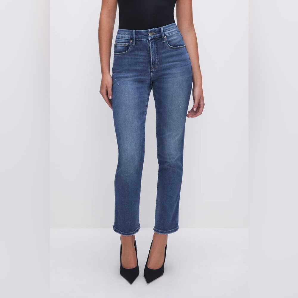 Good American Good Legs Straight Compression Jeans as 6/28